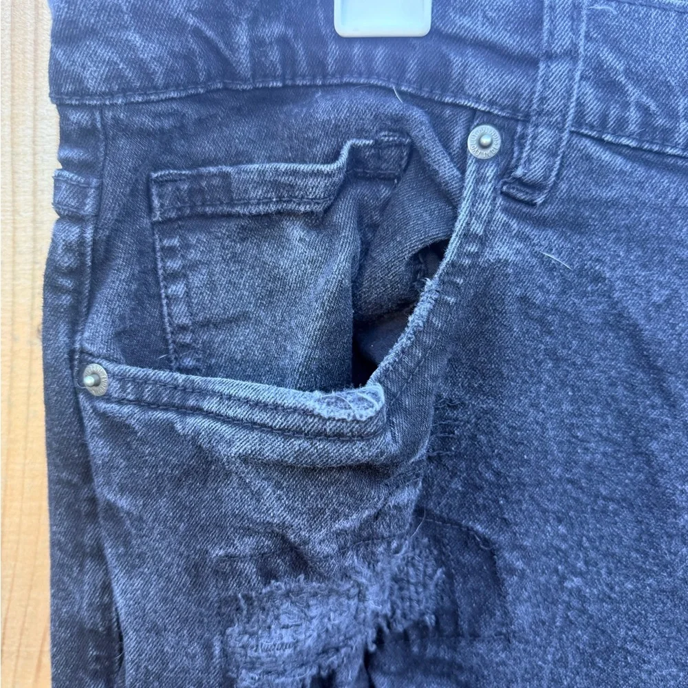 Evolution In Design Black Distressed Jeans Men’s Size 36/32 Slim Fit - Picture 9 of 12